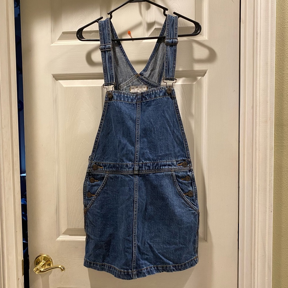 Free People denim overall dress/ skirtall
